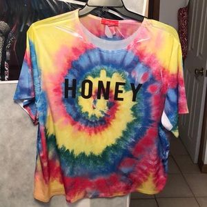 Honey tie die size 2x top